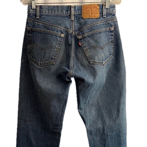 Levis 505 classic straight fit blue jeans Sz.34x30 - Picture 2 of 3